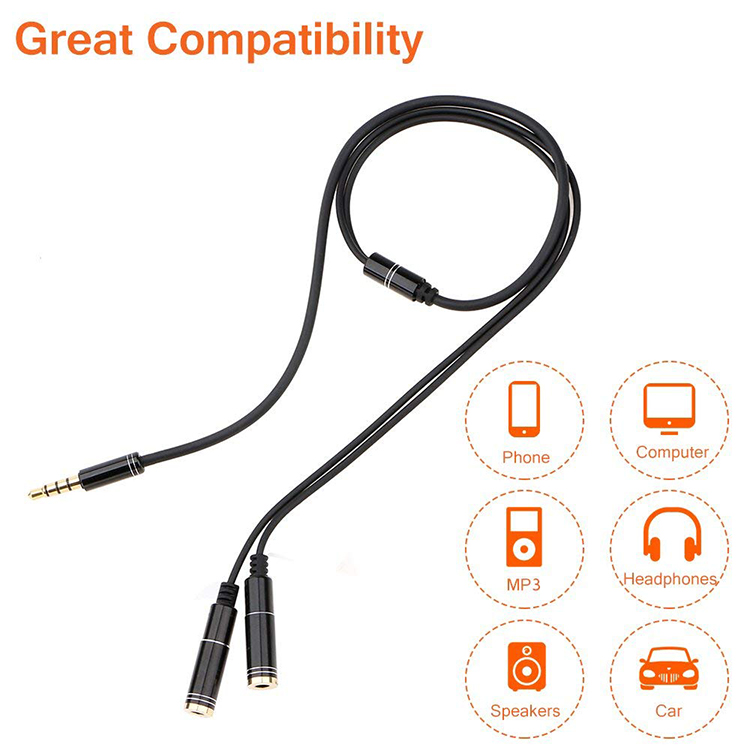 3.5mm Mic Y Mobile Audio Split - огляд і ціна Earphone Splitter Jack